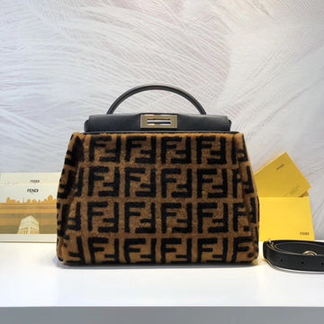 Top QualityTop Quality Peekaboo Handle Bag Brown For Women, Women’s Bags 14.9in/38cm FF