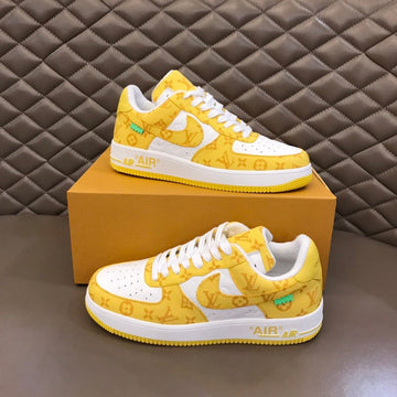 Louis Vuitton And NIKE ÂAIR.FORTop Quality 1Â By Virgil Abloh White/Yellow For Men, Men’s Shoes