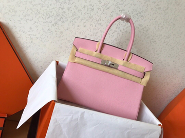 Top Quality Birkin Pink For Women SiTop Qualityer Toned Hardware 9.8in/25cmÂ 