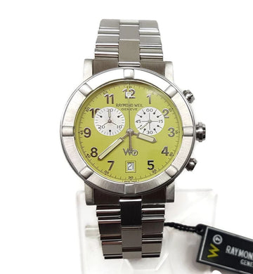 NEW Raymond Weil W1 Parsifal Chronograph 6800 Lime Dial 35mm