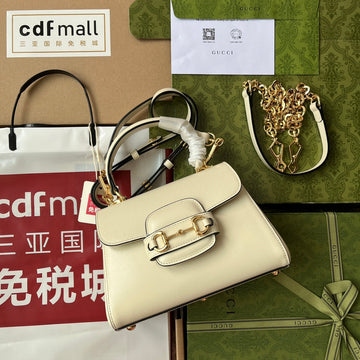 gg Ophidia gg Horsebit 1955 Mini Bag White For Women, Women’s Bags 8in/22cm gg