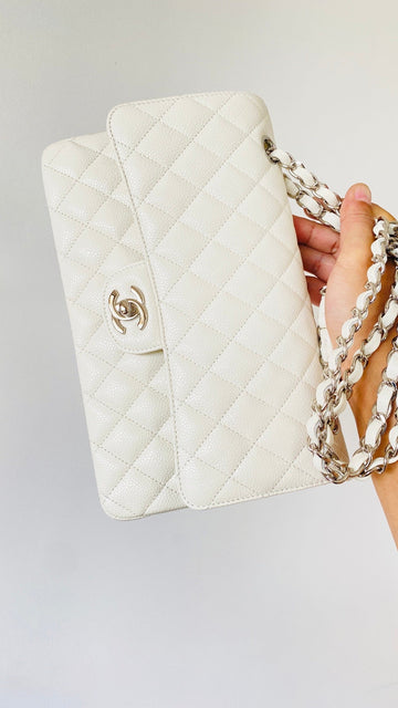 CHLSmall Classic Handbag White For Women, Women’s Bags 9.1in/23cm