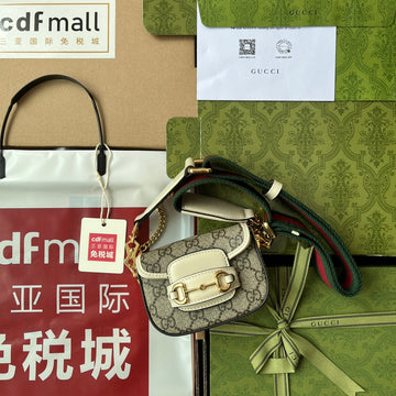 gg Horsebit 1955 Strap Wallet Brown For Women, Women’s Bags 4.7in/12cm gg â