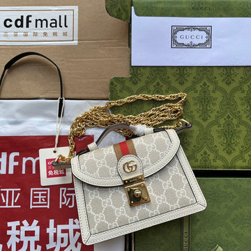 gg Ophidia gg Mini Shoulder Bag White For Women, Women’s Bags 6.9in/17.5cm gg â696180 UULAK 9956