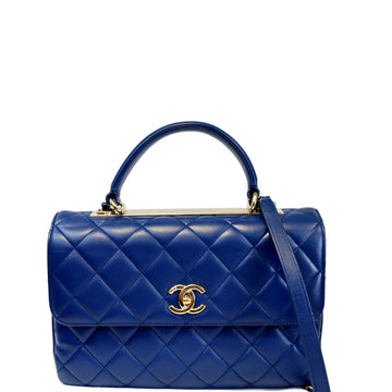 CHANEL Medium Trendy CC Flap Quilted  Shoulder Bag Blue