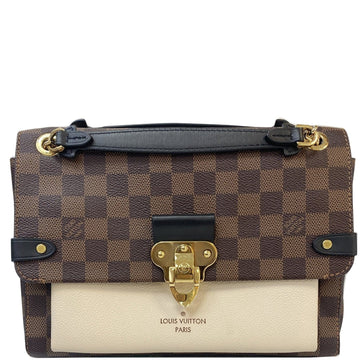 LOUIS VUITTON Vavin PM Damier Ebene Shoulder Bag Brown