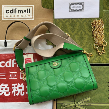 gg MatelassÃ© Small Bag Green For Women, Women’s Bags 10in/26cm ggâ