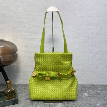 Top Quality Intrecciato Shoulder Bag Neon Green, For Women, Womenâs Bags 10.2in/26cm
