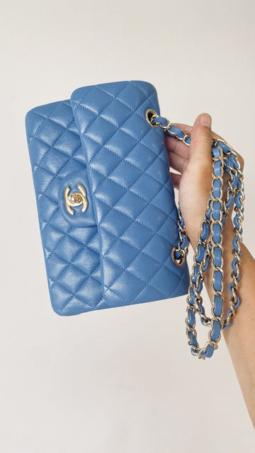 CHLSmall Classic Handbag Blue For Women Bags 9.1in/23cm